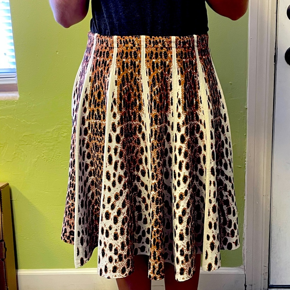 Gianni Bini Dorinda Leopard Print Skirt- Large